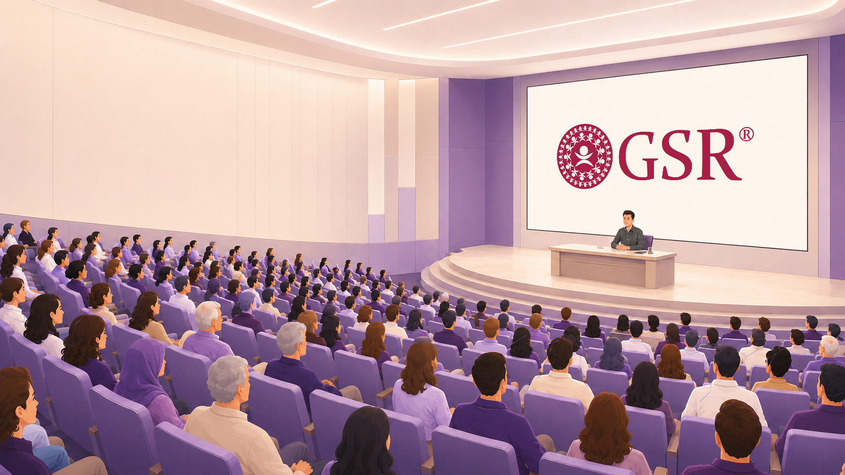 Собранная иллюстрация лекционного зала GSR